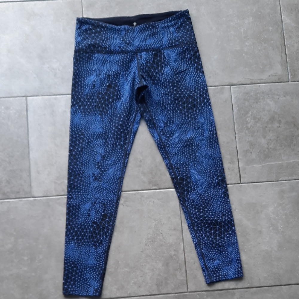 Tuff Athletics Blue Geometric Leggings